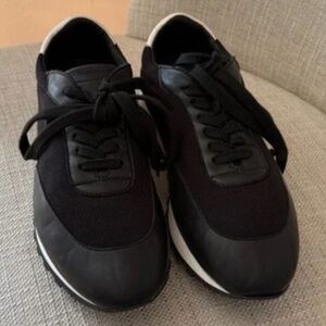 NEW with BOX - The Row Owen Sneaker, Size 6, Black Leather and Mesh